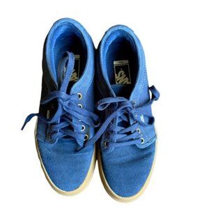 Vans Pro Mens Sk8 Skate Shoes Blue Suede Toe 721356 Lace Up Sneakers US 6.5
